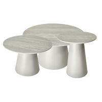 COUCHTISCHE 3er Set Hellgrau - Grau, Holzwerkstoff (80/80/50cm) - Furnhouse