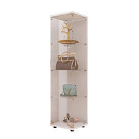 SAMMLERVITRINE WEISS 4 Etagen Glas Schrank Für Figuren Wein Bücher - Weiß, Glas (14.37/64.56/16.73cm) - SHOPENTRA
