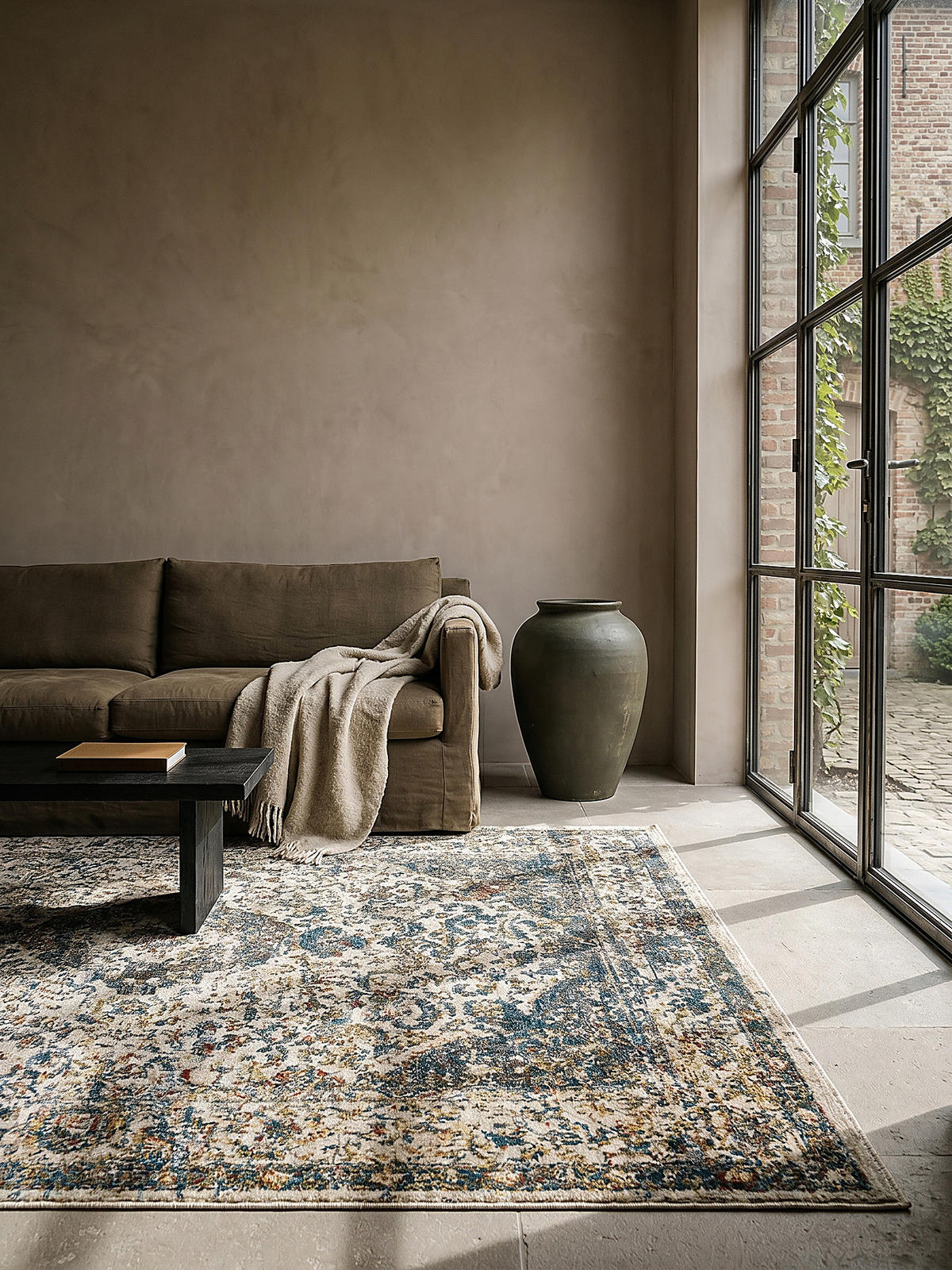 TEPPICH ADUR, im Vintage-Stil, Erdtöne-Bunt, 200 x 300 cm - Multicolor, Textil (200/300cm) - KADIMA DESIGN