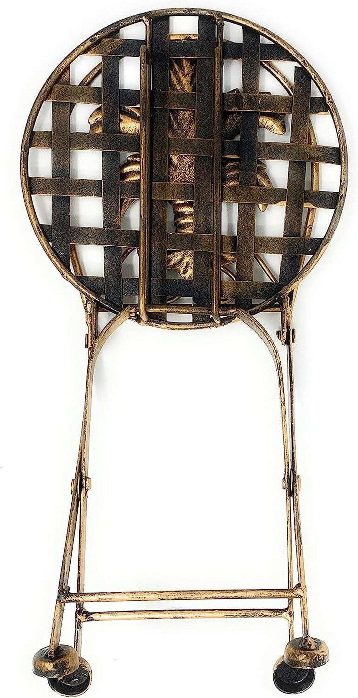 BLUMENHOCKER klappbar Metall Gold 20/22/32 cm - Braun, Metall (20/32/22cm) - DanDiBo