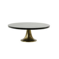 SCHALE LAYO Ø40x15 cm, Schwarz-Antik Bronze - Schwarz, Stein (40/15/40cm) - Light & Living