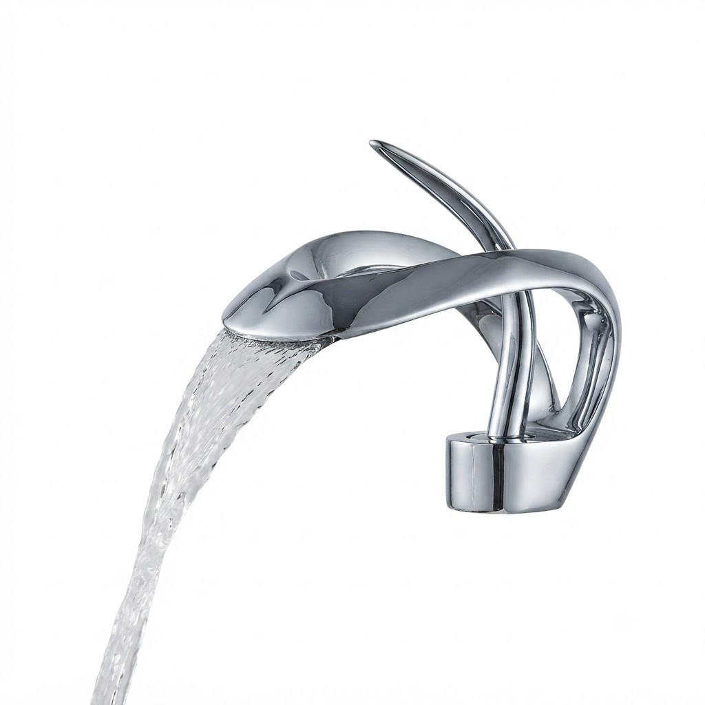 BADEZIMMERARMATUR, hochwertiges Design, 15 x 13 cm, silber - Silberfarben, Metall (25/10/20cm) - Vallsero
