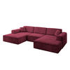 WOHNLANDSCHAFT IREA-U1-v3 - 297x165x76 cm Bordeauxrot - Bordeaux, Holzwerkstoff/Textil (297/76/165cm) - ALTDECOR