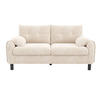 2-SITZER Sofa Chenille mit Seitentaschen und 2 Kissen 158/80/88,5 cm Beige - Beige, Textil (80/88.5/158cm) - Redom