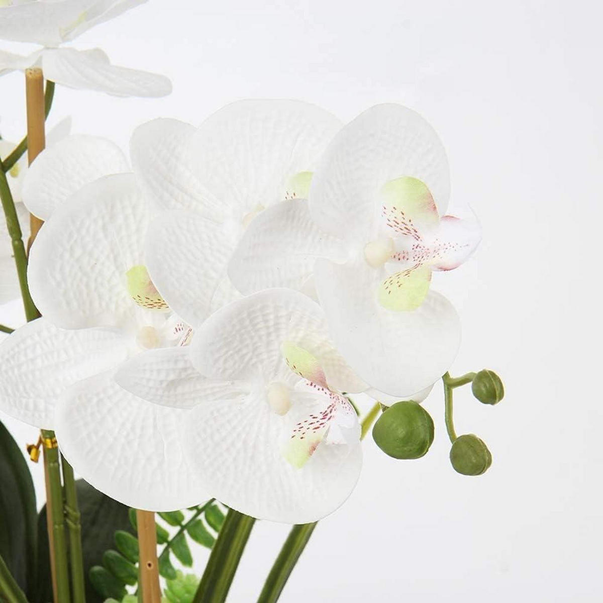 KUNSTORCHIDEE Phalaenopsis 38 cm Weiß Gold - Multicolor, Kunststoff (38cm)