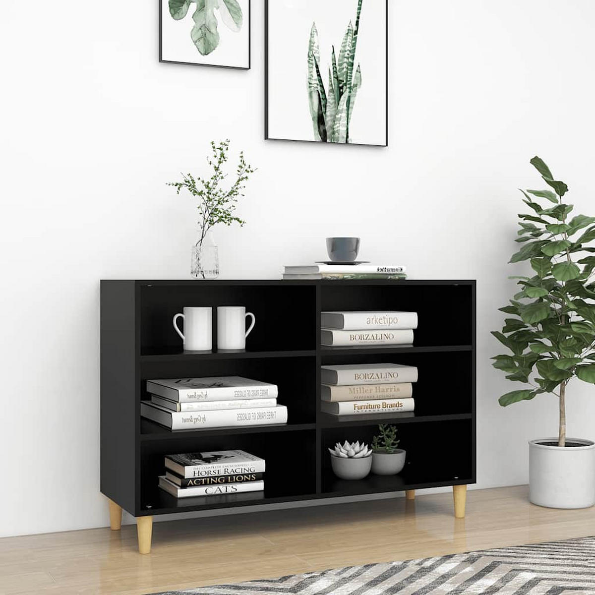 SIDEBOARD Schwarz 103,5/35/70 Cm Holzwerkstoff - Schwarz, Holz/Holzwerkstoff (103.5/70/35cm) - vidaXL