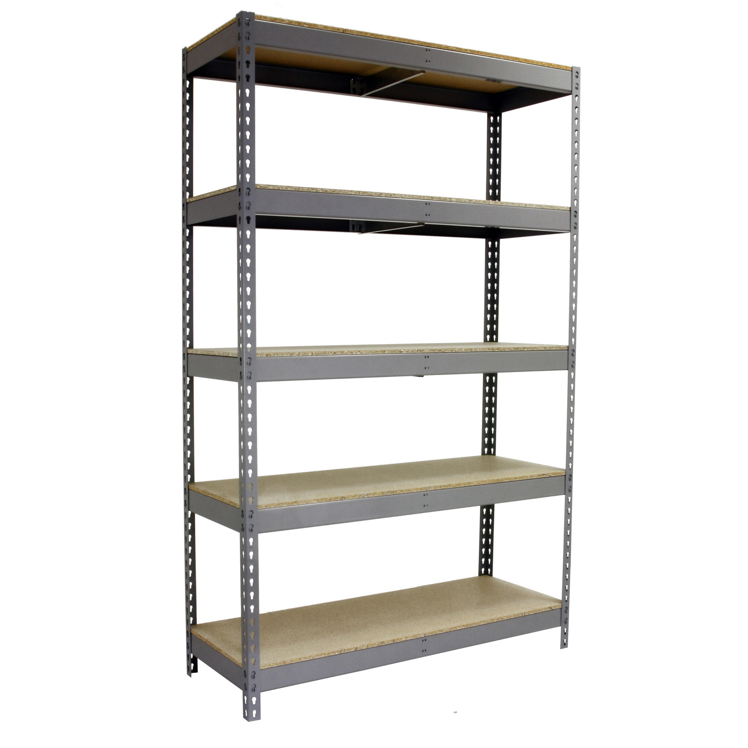 SCHWERLASTREGAL Wood Beast Five HxBxT 300 x 150 x 45 cm 5 Ebenen Fachlast 600 kg Grau - Grau, Metall (150/300/45cm) - PROREGAL
