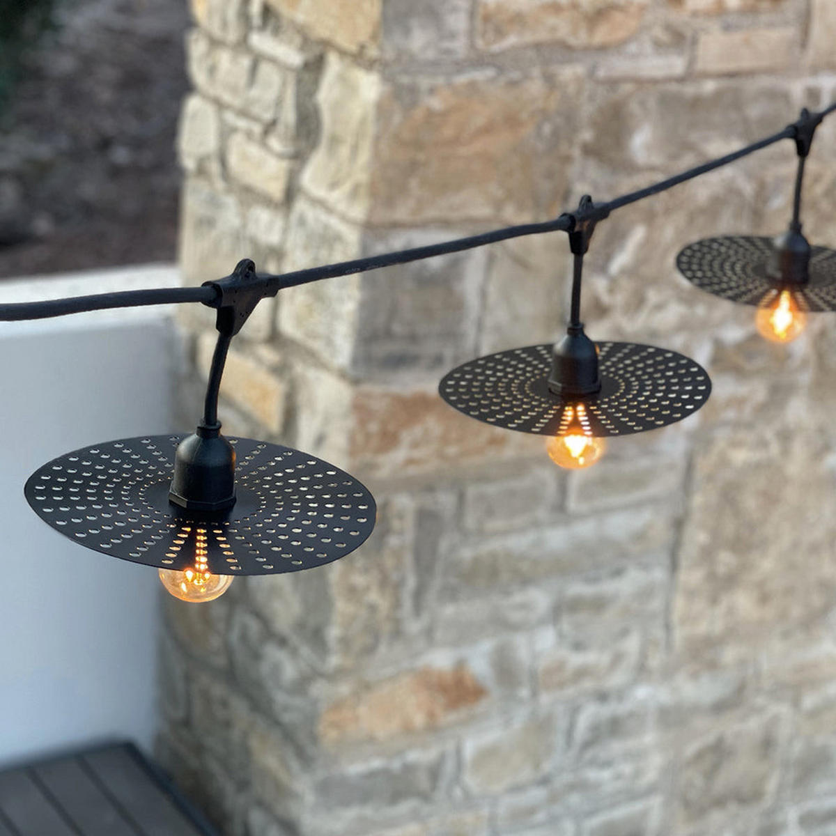 LICHTERKETTE PLANET schwarz - Schwarz, Metall (600cm) - Lumisky