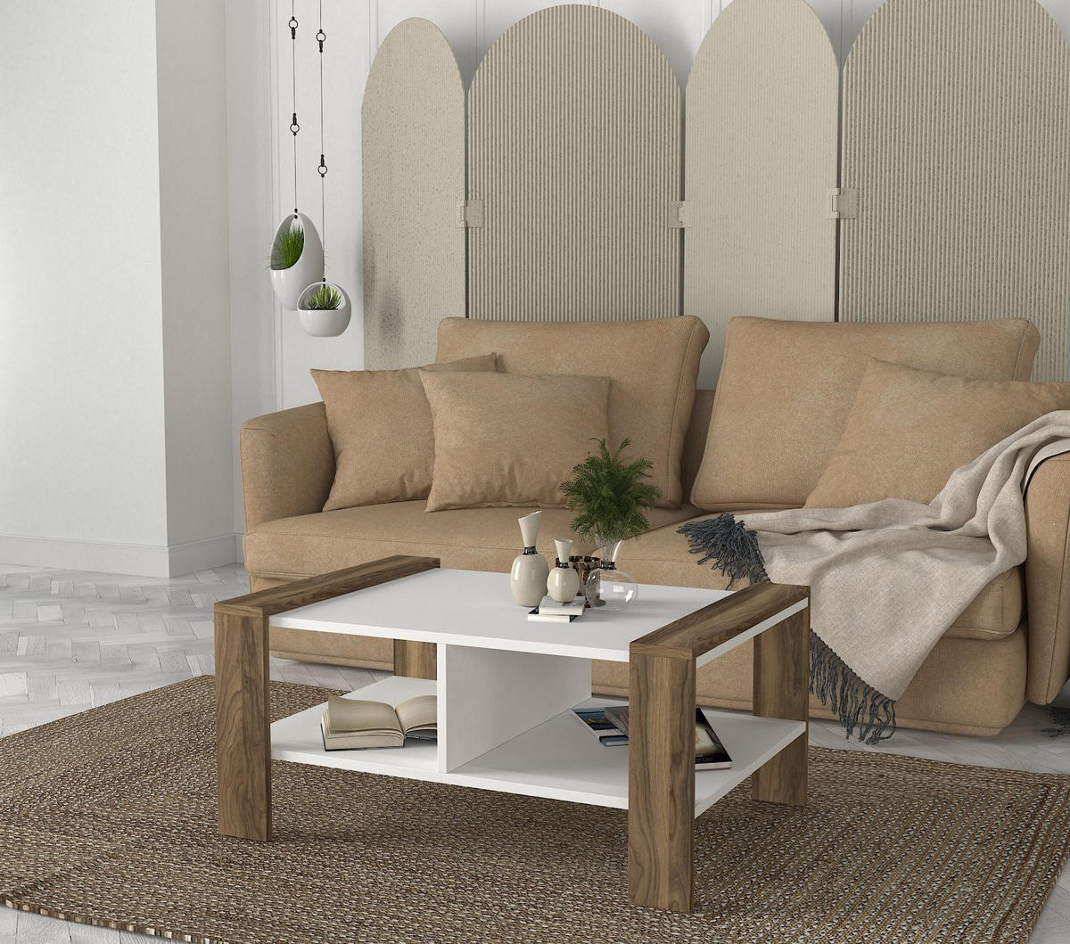COUCHTISCH erica weiss - Weiß, Holz (90/60/42cm) - Habitat Garten