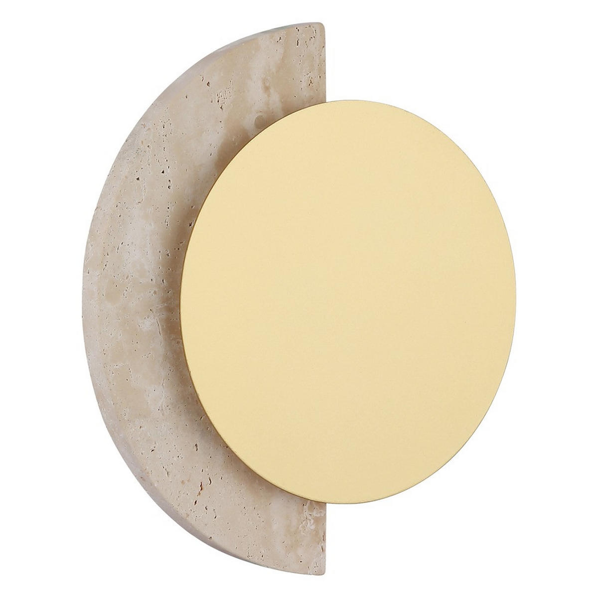WANDLEUCHTE ROJAS Metall weiß matt, gold matt LED - Weiß, Metall (17/20/3.2cm) - Globo Lighting