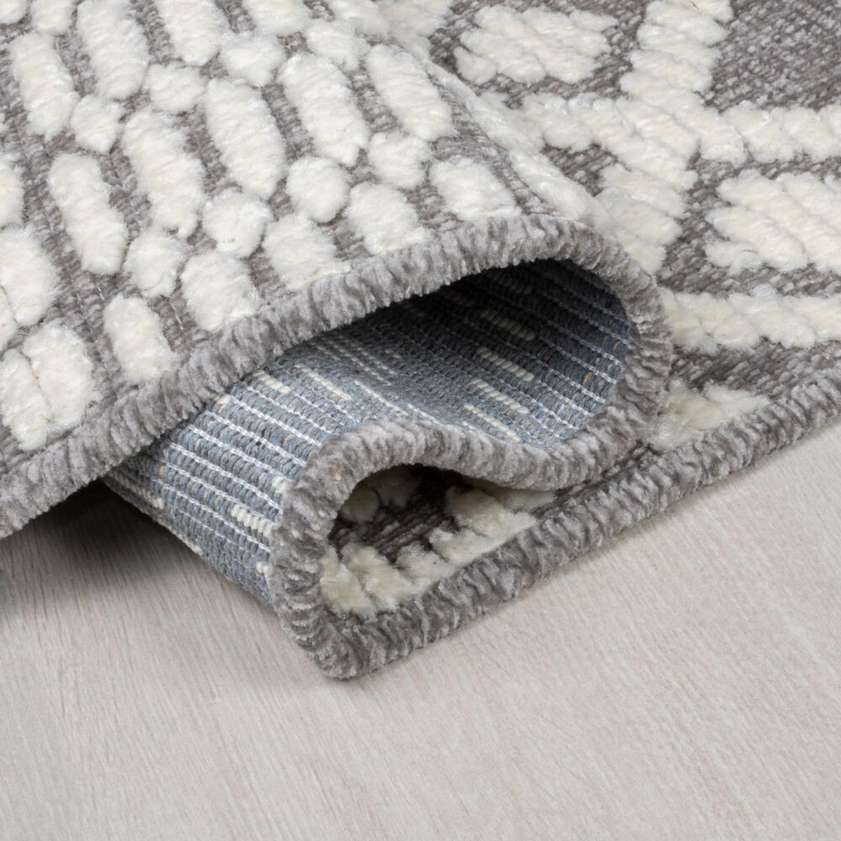 TEPPICH maschinenwaschbar Streifen-Design BECK, Grau 80x160 cm - Grau, Textil (80/160cm) - KADIMA DESIGN