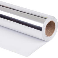 GESCHENKPAPIER Silber Metallic 76 cm x 10 m - Silberfarben, Papier (4/4/76cm)