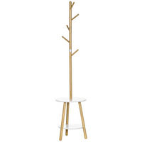 GARDEROBENSTÄNDER - Eichefarben, Holz/Metall (39.5/171/39.5cm) - HOMCOM