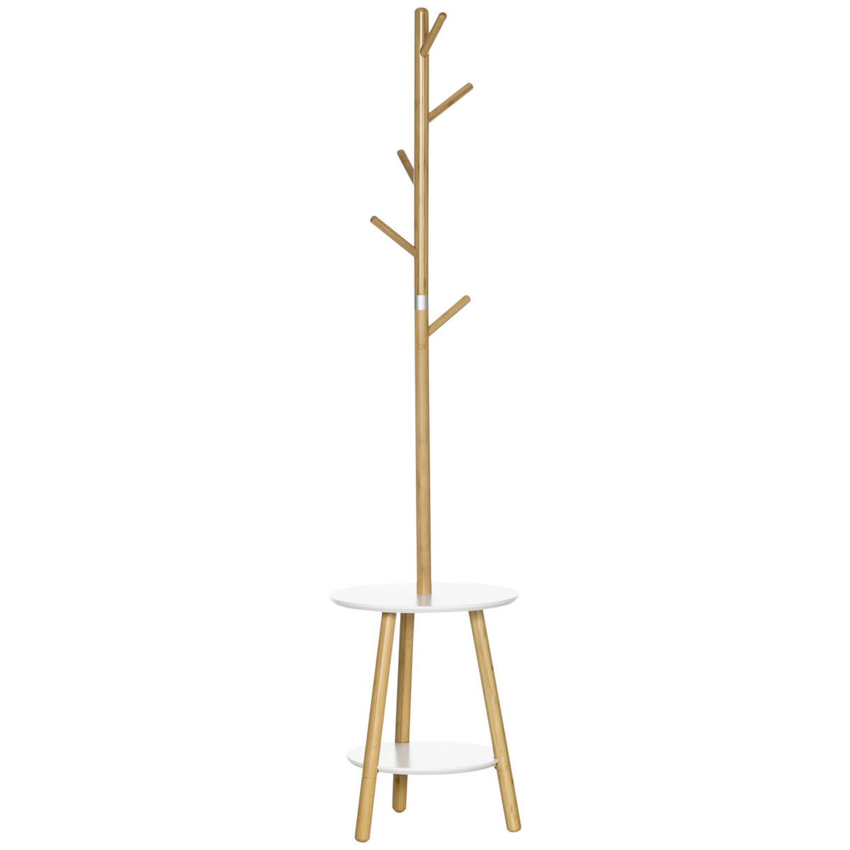 GARDEROBENSTÄNDER - Eichefarben, Holz/Metall (39.5/171/39.5cm) - HOMCOM