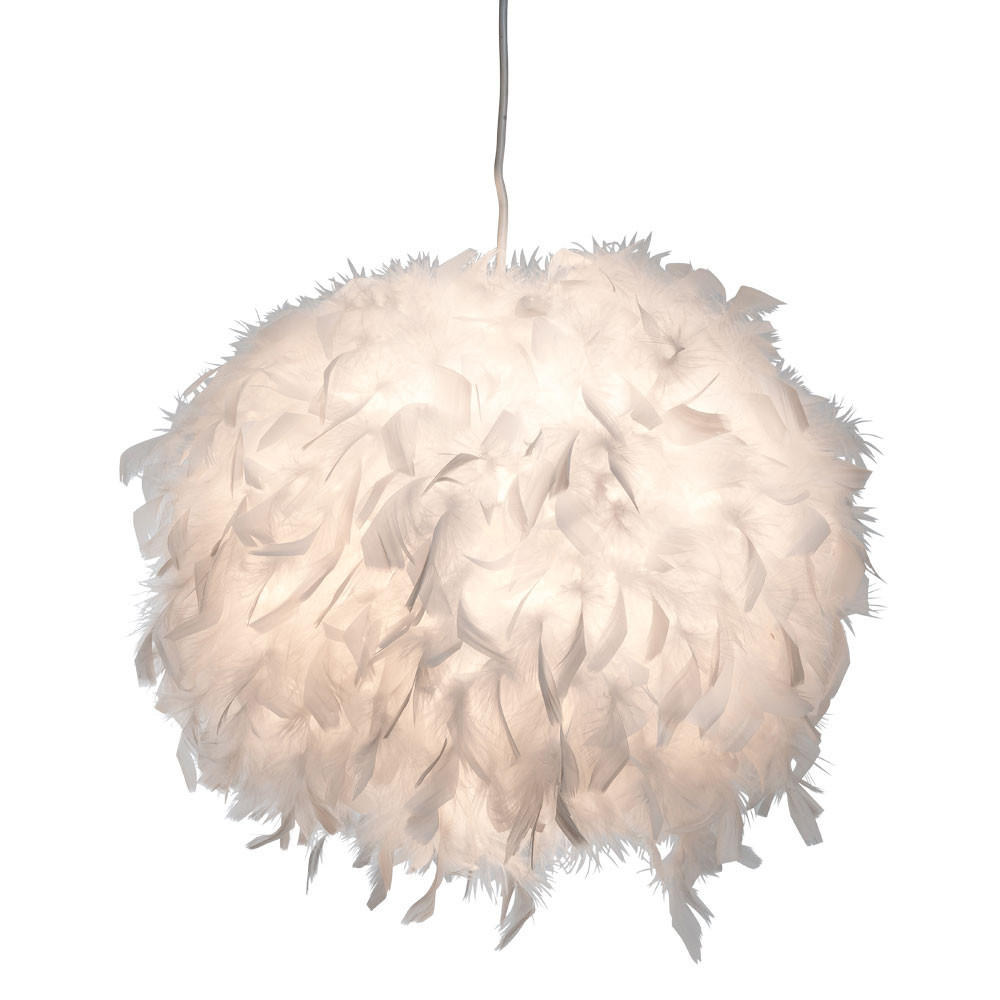 LED HÄNGELEUCHTE Ducky Weiß Federn - Weiß, Papier (30/30/150cm)