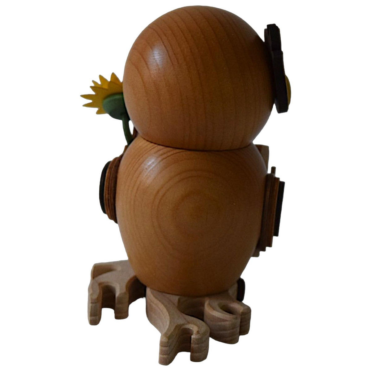 RÄUCHERFIGUR Eule Gratulant 15 cm - Multicolor, Holz (10/15/10cm)