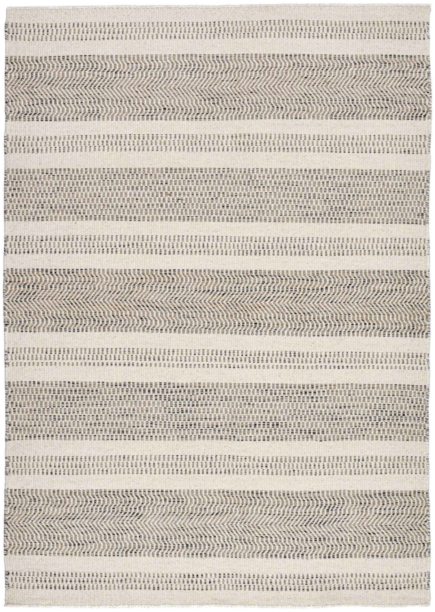 HANDWEBTEPPICH 2-Seitiger Skandi, modern 110x170 cm - Naturfarben, Textil (110/170cm) - Rug and Roll