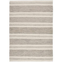 HANDWEBTEPPICH 2-Seitiger Skandi, modern 65x130 cm - Grau, Textil (65/130cm) - Rug and Roll