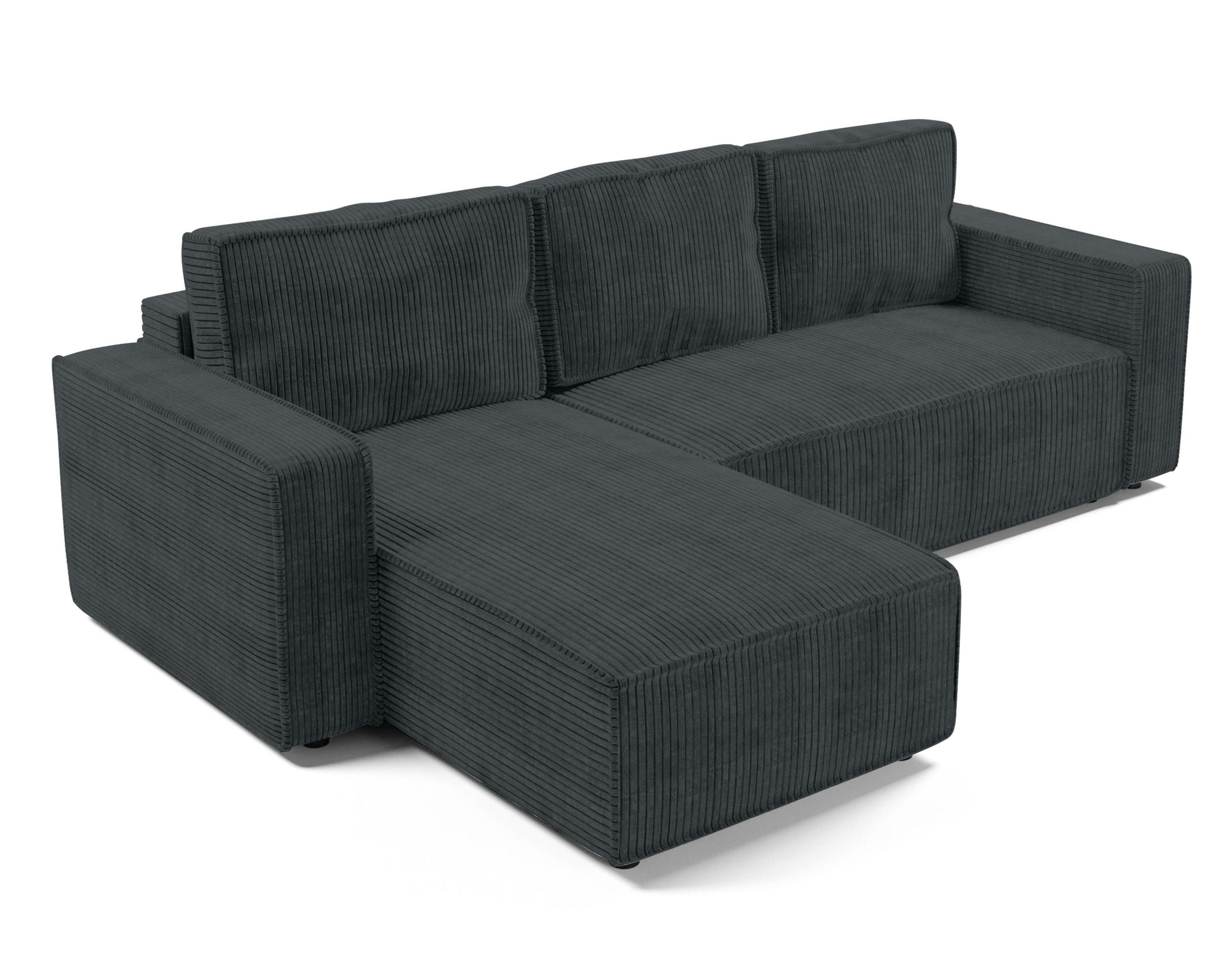 AX Living Ecksofa Grau 258x169 cm