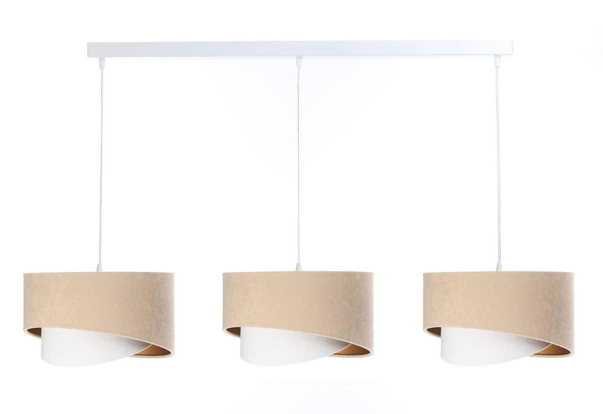 HÄNGELEUCHTE Weiß 30/18 cm - Beige, Kunststoff (30/0.3/18cm) - ONZENO