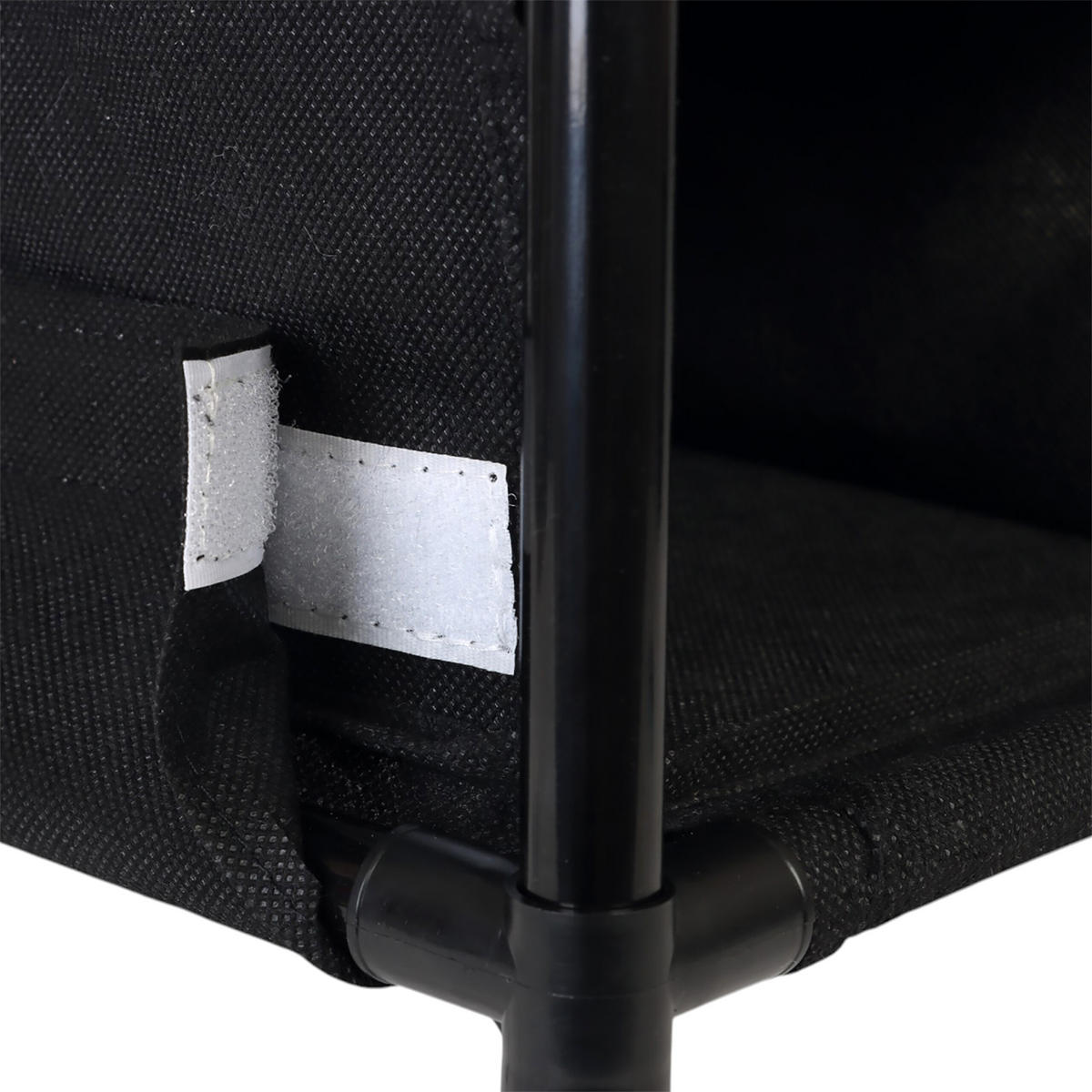 CAMPING-SCHUHREGAL - Schwarz, Kunststoff/Textil (84/65/36cm) - Relaxdays