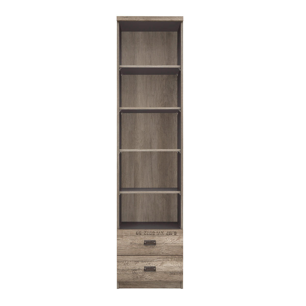 BÜCHERREGAL Abel Holz und Grau - Grau, Holzwerkstoff (50/205/40cm) - Petits-meubles