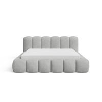 POLSTERBETT 160x200 mit Bettkasten, Lattenrost und Kopfteil, Velluto-Samt Stoffbezug Grau - Grau, Holz (160/200cm) - Chilly