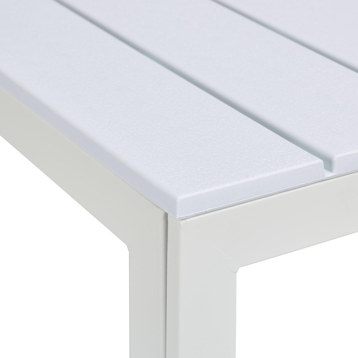 GARTENTISCH - Weiß, Kunststoff/Metall (78/78/74.5cm) - Relaxdays