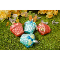 OSTERSET Osterkörbe Hilde Mehrfarbig 5cm (Glas / 4 Stk.) - Multicolor, Glas (3/5/4cm)