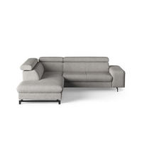 ECKSOFA mit Schlaffunktion und Bettkasten - Hellgrau/Schwarz, Kunststoff/Textil (262/215cm) - Cotta