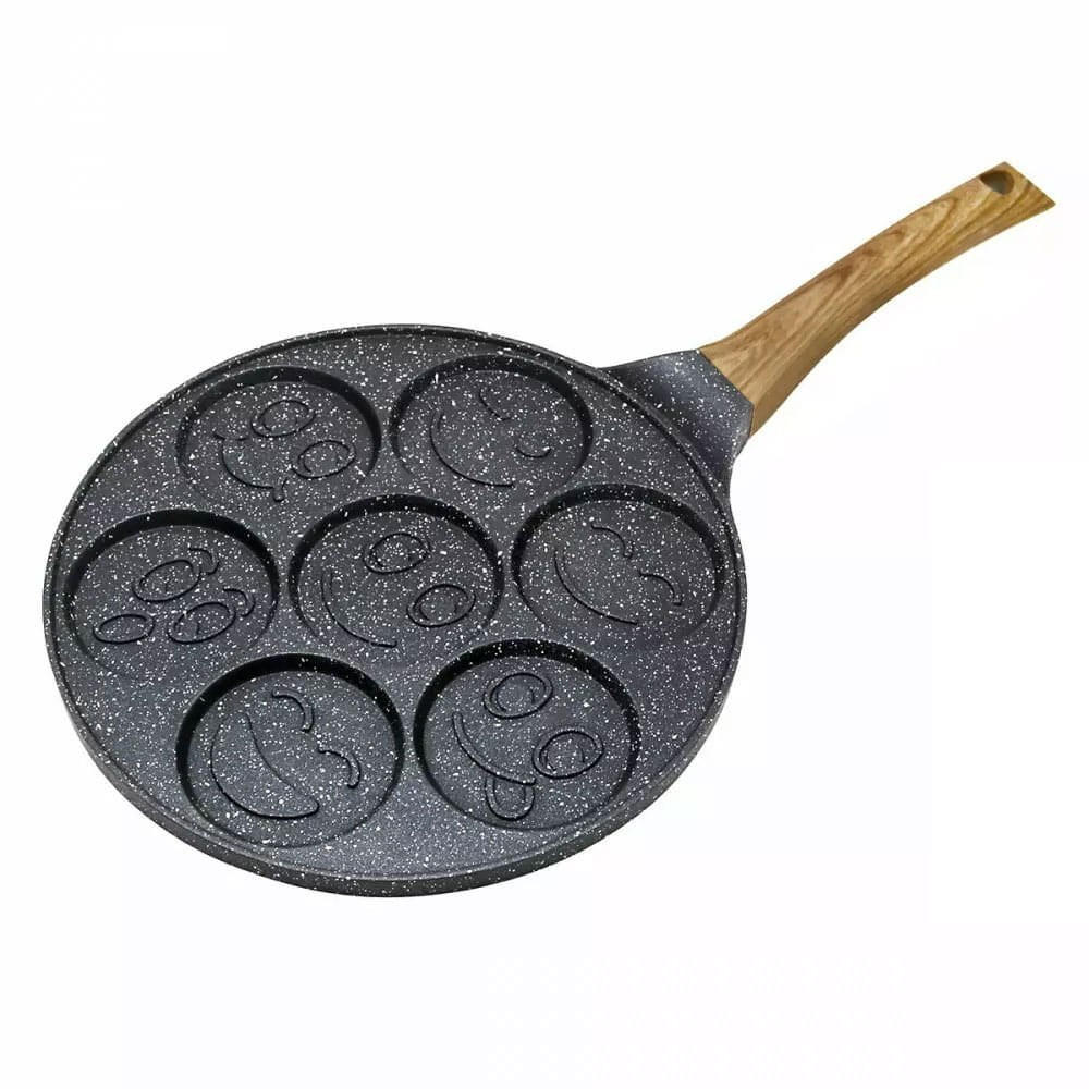 PFANNKUCHENPFANNE Graphit 26/26/1.3 cm KH1667 - Graphitfarben, Metall (26cm) - Kinghoff 