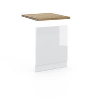 FRONTBLENDE Fame-Line Weiß Hochglanz 60 cm, AP Eiche - Weiß Hochglanz/Weiß, Holzwerkstoff (60/67.4/1.6cm) - Vicco