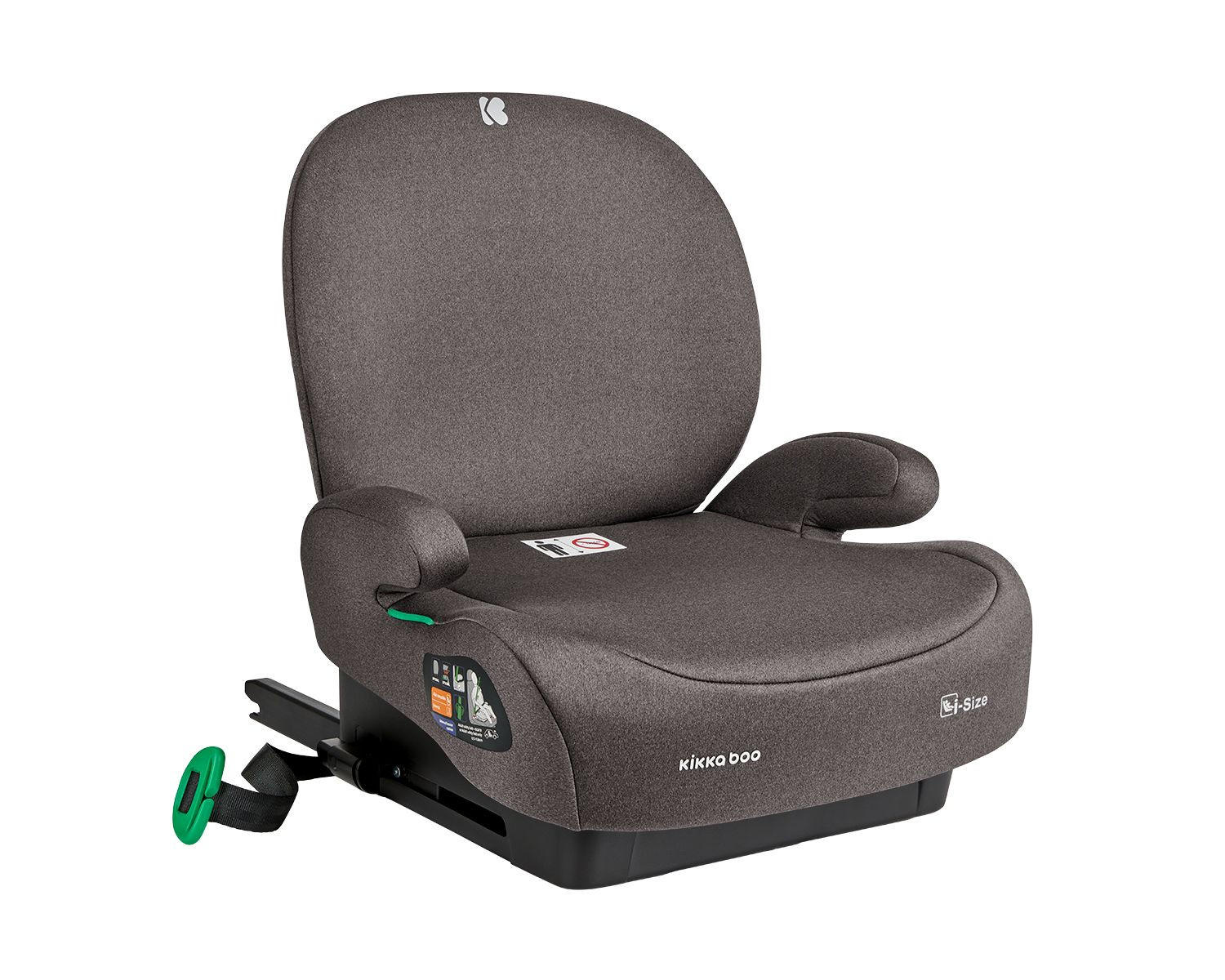SITZERHÖHUNG i-Boost Braun i-Size (125-150cm) ISOFIX Rückenlehne - Braun, Kunststoff (44/36/41cm) - Kikka boo