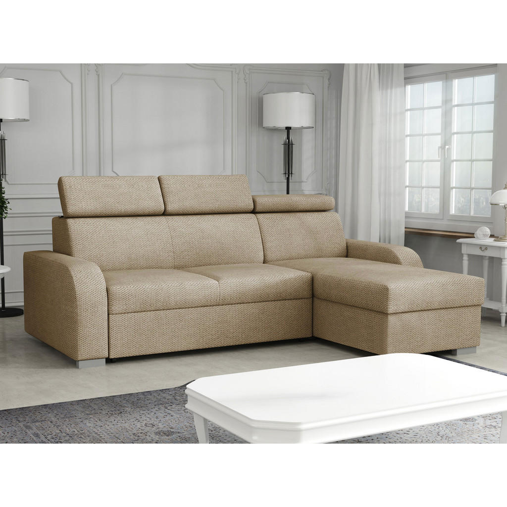 Thumbnail - Mirjan24 Ecksofa, Beige, Textil, Kiefer, 5-Sitzer, L-Form,L-Form, 235x170 cm, Wohnzimmer, Sofas & Couches, Wohnlandschaf...
