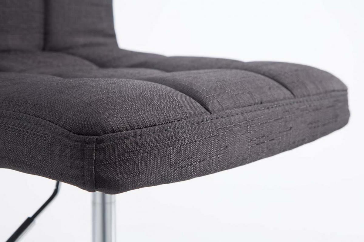 DREHSTUHL 2er Set Stoff schwarz - Chromfarben/Schwarz, Textil/Metall (44/74/49cm) - CLP