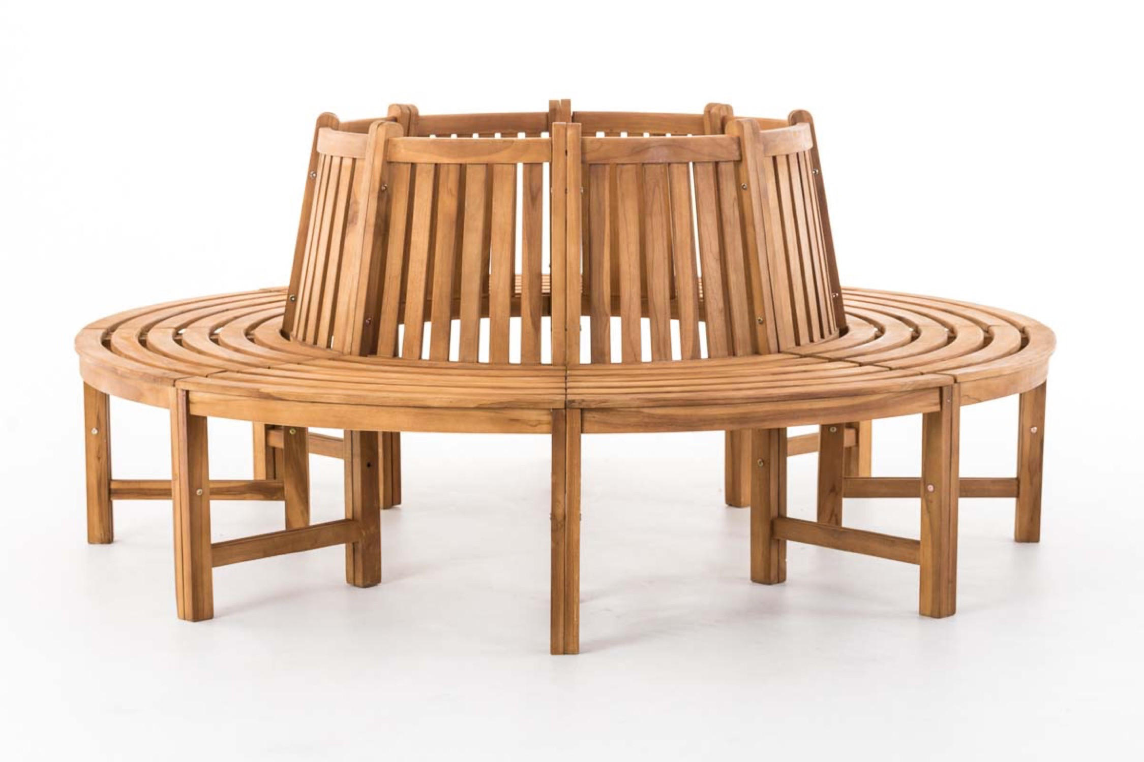 BAUMBANK Nova rund 200 cm teak - Braun, Holz (200/89.5/200cm) - TPFGarden