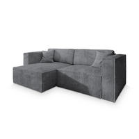 ROHOVÁ SEDAČKA NERIO šedá - šedá, dřevo/textil (245/148cm) - MASSENO