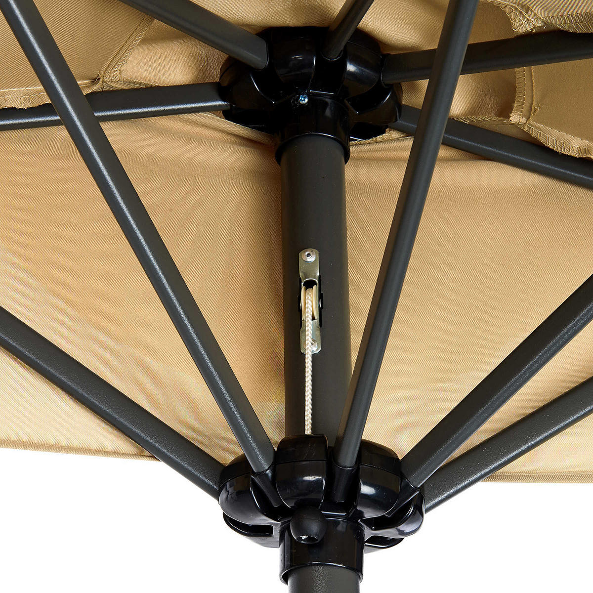 SONNENSCHIRM Siesta - Beige, Textil/Metall (184/94cm) - Butlers