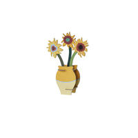 DEKOFIGUR Sonnige Blumenvase 4/14 cm - Multicolor, Wellpappe (4/14/11cm) - KUNSTLOFT
