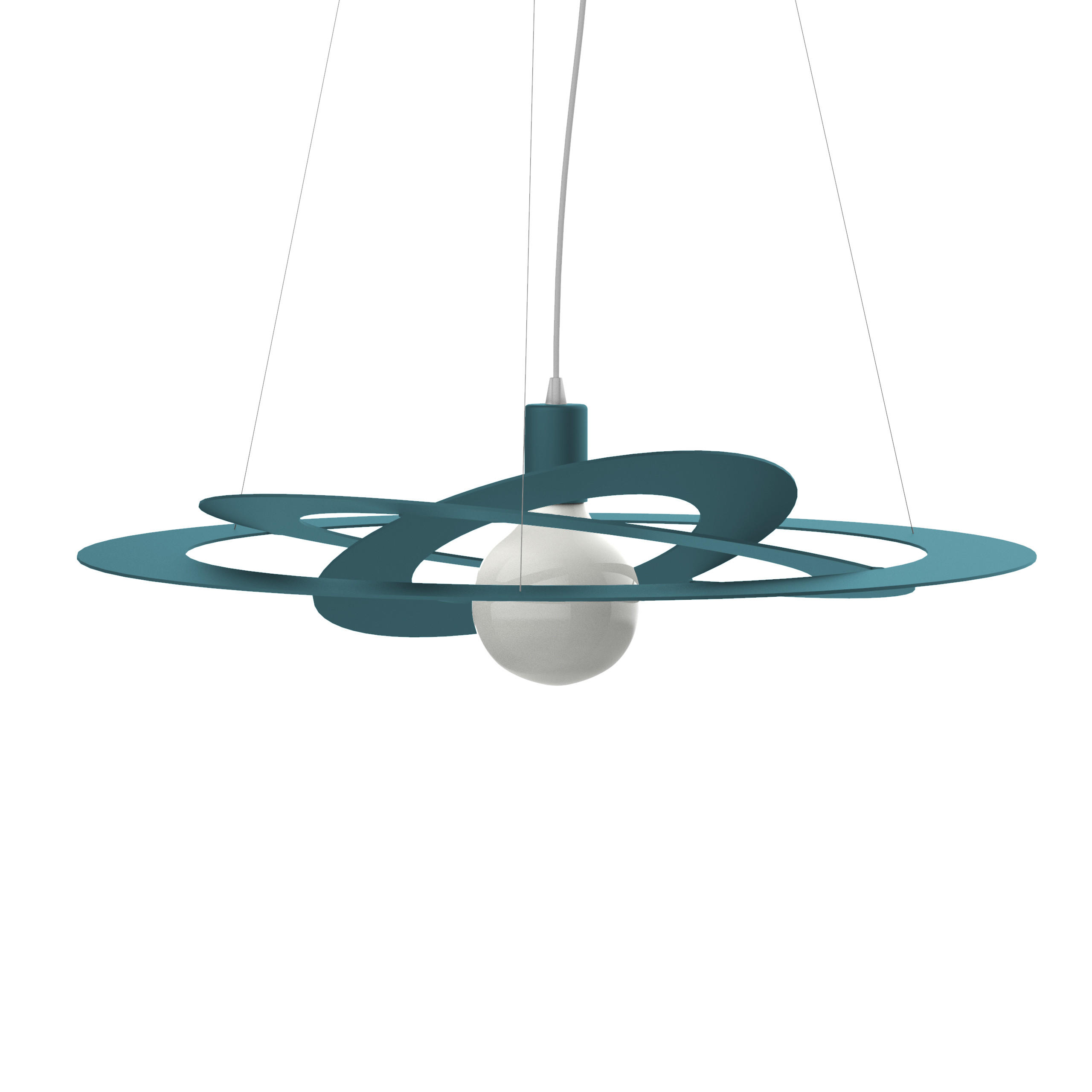 HÄNGELEUCHTE - Blau, Metall (60/60/27cm) - Lumicom