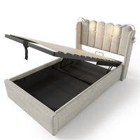 POLSTERBETT 90/200 cm Natürlich mit Leselampe mit wiederaufladbarer Funktion - Naturfarben, Textil (90/200cm) - Oxeza