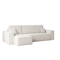 ECKSOFA Mit Schlaffunktion Und Bettkasten L-Form BEST Stoff Abriamo Ecru Links - Ecru, Holz/Textil (142/244cm) - Kaiser Möbel