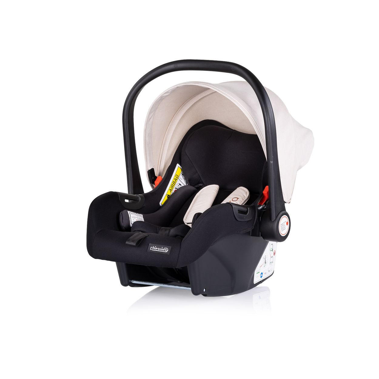 KOMBIKINDERWAGEN Ultera 3 in 1 beige Babyschale Fußabdeckung klappbar Korb - Beige, Metall (75/56/102cm) - Chipolino