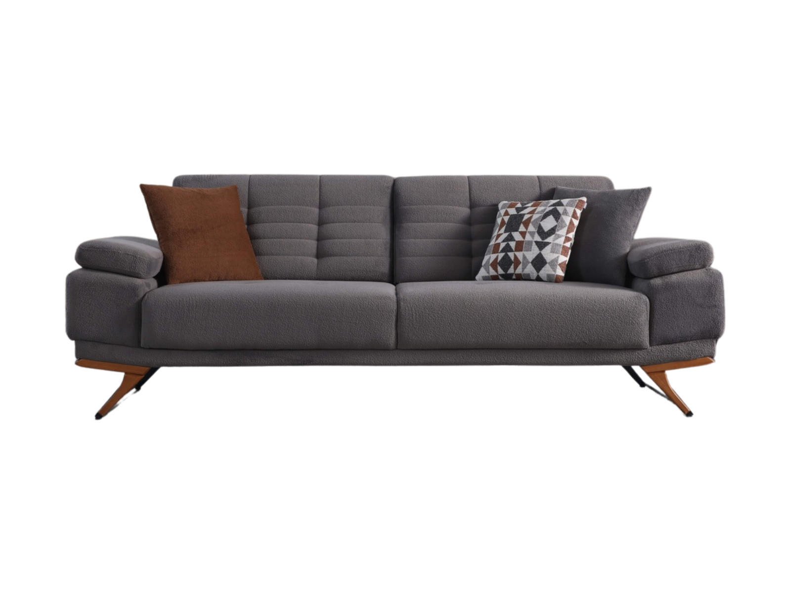 SOFA New Oase 2-Sitzer Webstoff Beige - Beige, Textil/Metall (195/89/98cm)