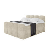 BOXBETT mit Matratze H3|H4 und Lattenrost - NINA-Z KING - 200x200 cm Tila - Creme - Magnolie, Holzwerkstoff (200/200cm)