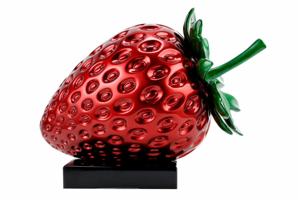 SKULPTUR Grün 26/20 cm - Rot/Grün, Stein (2.3/20/36cm) - KUNSTLOFT