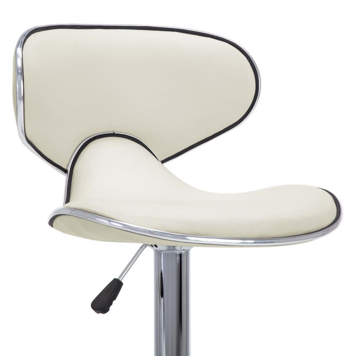 BARHOCKER Supri höhenverstellbar 2er-Set Creme Kunstleder - Creme, Leder (50/108/46cm) - DELUKE