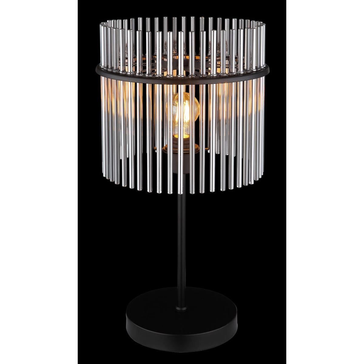 TISCHLEUCHTE Metall Rauchfarben - Grau, Glas (30/30/54.5cm) - Globo Lighting