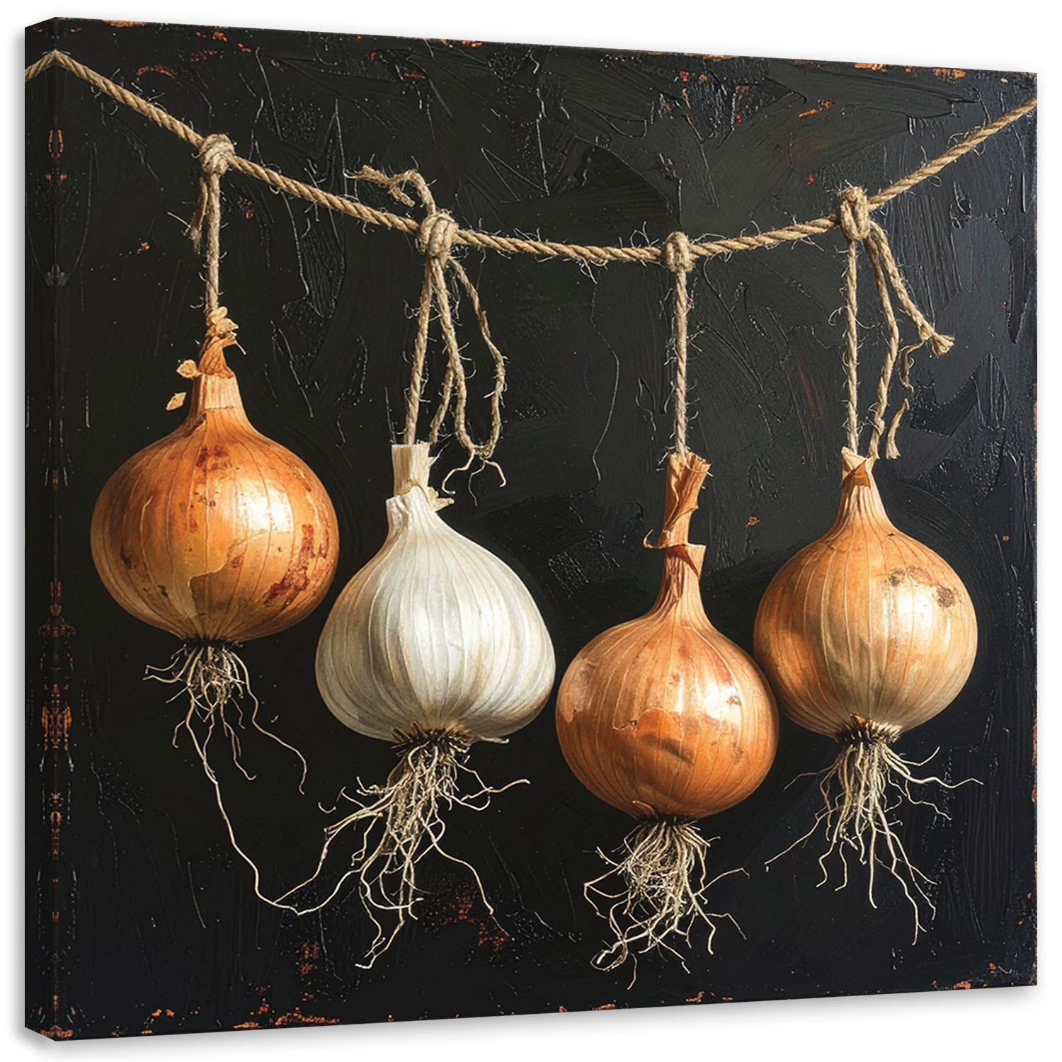 LEINWANDBILD Essen & Trinken 50x50cm - Beige, Textil (50/50cm) - Feeby