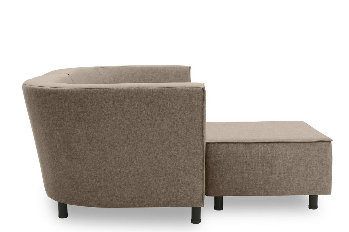 GARTENLOUNGE-SET 2 Brandie 206x77x176 mit Outdoorbezug in braun - Braun, Kunststoff (206/77/176cm) - 58aufmkessel